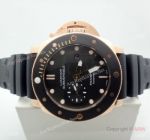 Panerai Luminor Submersible PAM684 Copy Watch Rose Gold Black Bezel